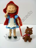 Chapeuzinho vermelho e o lobo mau - topo de bolo
